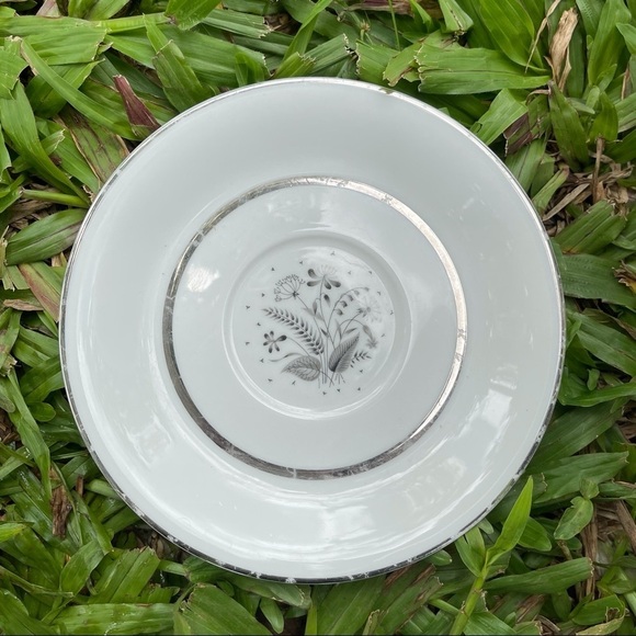 Vintage Carlton Fine China Saucers Set of 2 - Picture 9 of 10